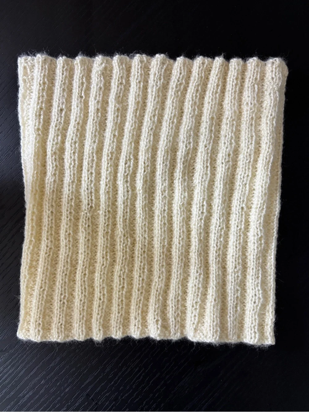 Handmade Soft Cream Knit Cowl Infinity Scarf